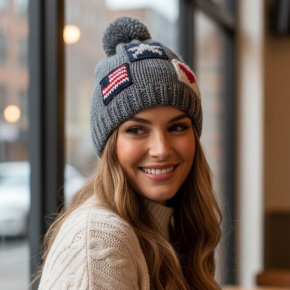 Nardi & Tagliaferri Italy Wool Alpaca Blend Pom-Pom Beanie